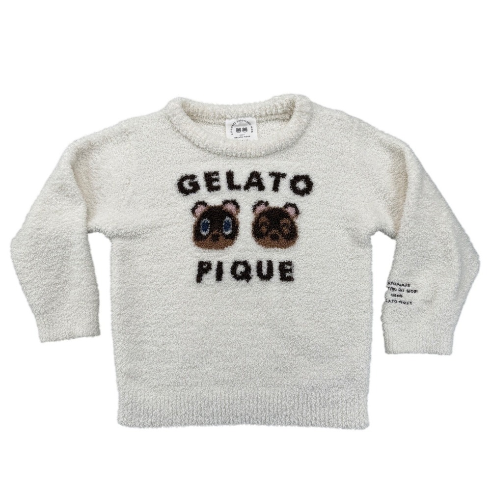 RARE Gelato Pique‎ x Animal Crossing Sweater Kids S Cream Timmy Tommy Nintendo